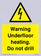 WE7034: Warning Underfloor heating. Do not drill