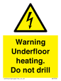 WE7034: Warning Underfloor heating. Do not drill