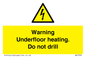 WE7034: Warning Underfloor heating. Do not drill
