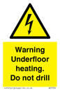 WE7034: Warning Underfloor heating. Do not drill