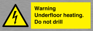 WE7034: Warning Underfloor heating. Do not drill