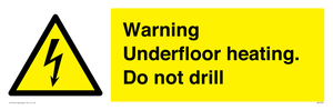 WE7034: Warning Underfloor heating. Do not drill