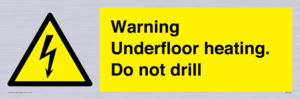WE7034: Warning Underfloor heating. Do not drill