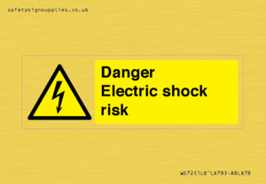 WE72: danger electric shock risk
