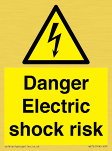 WE72: danger electric shock risk