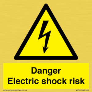 WE72: danger electric shock risk