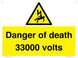 WE7355: Danger of death 33000 volts