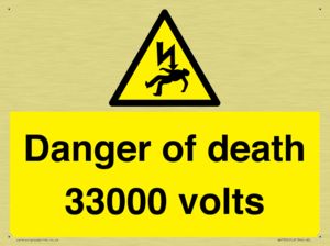 WE7355: Danger of death 33000 volts