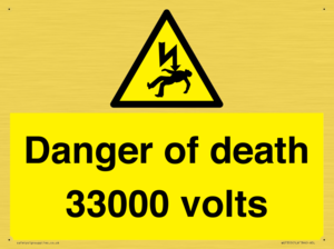 WE7355: Danger of death 33000 volts