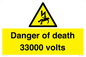 WE7355: Danger of death 33000 volts