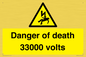 WE7355: Danger of death 33000 volts
