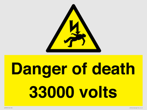 WE7355: Danger of death 33000 volts