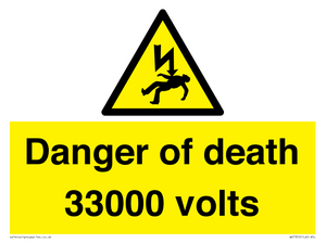 WE7355: Danger of death 33000 volts