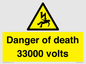 WE7355: Danger of death 33000 volts