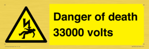 WE7355: Danger of death 33000 volts