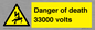 WE7355: Danger of death 33000 volts