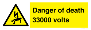 WE7355: Danger of death 33000 volts