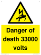 WE7355: Danger of death 33000 volts