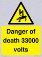 WE7355: Danger of death 33000 volts