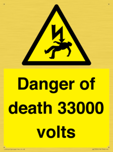 WE7355: Danger of death 33000 volts