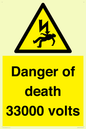 WE7355: Danger of death 33000 volts