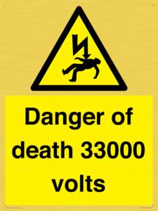 WE7355: Danger of death 33000 volts