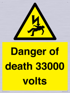 WE7355: Danger of death 33000 volts