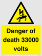 WE7355: Danger of death 33000 volts