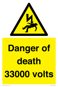 WE7355: Danger of death 33000 volts