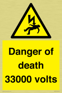 WE7355: Danger of death 33000 volts