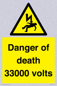 WE7355: Danger of death 33000 volts