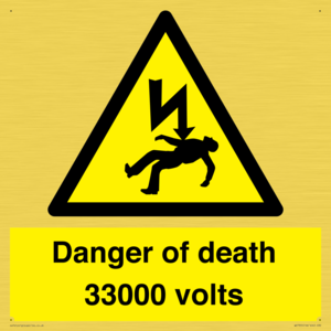 WE7355: Danger of death 33000 volts