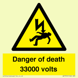 WE7355: Danger of death 33000 volts