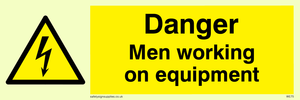 WE75: danger men working on equipment