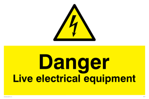 WE78: danger live electrical equipment