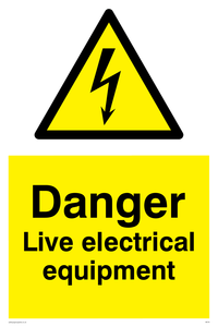WE78: danger live electrical equipment