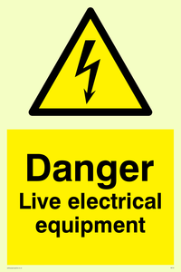 WE78: danger live electrical equipment