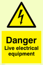 WE78: danger live electrical equipment