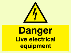 WE78: danger live electrical equipment