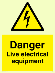 WE78: danger live electrical equipment