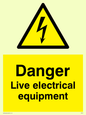 WE78: danger live electrical equipment