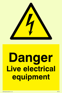 WE78: danger live electrical equipment