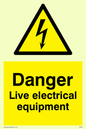 WE78: danger live electrical equipment