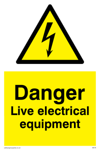 WE78: danger live electrical equipment