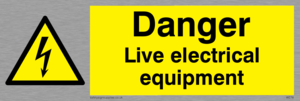 WE78: danger live electrical equipment