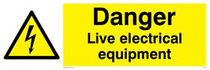 WE78: danger live electrical equipment