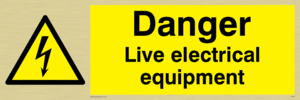 WE78: danger live electrical equipment