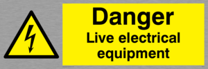 WE78: danger live electrical equipment
