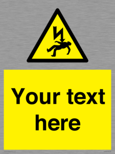 WE7822: Custom Warning danger of death by electrocution
