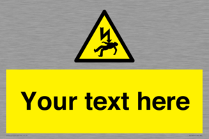 WE7822: Custom Warning danger of death by electrocution